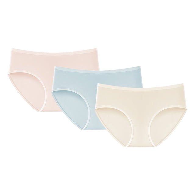 WZXFASHION sous-Vêtements pour Femmes Bikini Sans Couture Absorption Régulière Culottes Femmes Bleu Foncé L