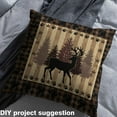 thumbnail image 2 of jejeloiu Jungle Wildlife Deer Fabric by the Yard 1 Yard,Wild Animal Bear Paws Home Decor Fabric by the Yard,Brown Plaid Grid Sewing Fabric For Children,Uper Cozy Room Decor, 2 of 6