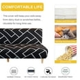 thumbnail image 4 of YOPTOP New Armless Futon Cover Stretch Folding Sofa Bed Slipcover Polyester Elastic Fabric All-Inclusive Cover Furniture Protector,05black, 4 of 9