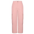 thumbnail image 3 of RUTAYY Women's Cargo Pants Solid Color Stretch Casual with Zipper Pocket Daily Wear Comfortable Breathable Trendy Vacation Trousers, 3 of 6