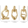thumbnail image 4 of JUMRHFAN Set of 3 Gold Thinker Statues for Table Decor Abstract Art Sculpture Gold Figurines House Decorations for Home Living Room Office Shelf Bedroom, 4 of 9