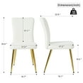 thumbnail image 3 of Modern Ergonomic Dining Chairs with Gold-Plated Legs & Teddy Wool Upholstery – Comfortable 250 lbs Capacity Seating for Home Dining & Living Rooms (Set of 4), 3 of 9