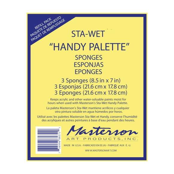 Masterson Sta-Wet Handy Palette Sponge Refill 3 Pack