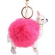 thumbnail image 1 of Llavero con pompón, diseño de ciervo de la suerte, bola de peluche, bolso de coche, adorno, llavero, llavero con colgante de bola de felpa esponjosa y bonita, color blanco, 1 of 5