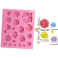 thumbnail image 2 of Molde de silicona para 21 cavidades con forma de rosas para fondant, pasteles, postres, mousse, magdalenas, chocolate, herramientas para decoración de tartas y manualidades con azúcar, 2 of 7