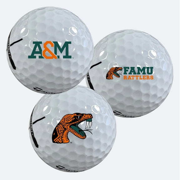 Florida A&M Rattlers Edition Taylormade Distance  Golf Balls 12-Pack (Dozen)