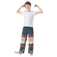 thumbnail image 2 of FORMRS Boys Pajama Pants with Pockets Size 13-14Y Kids Lounge Sleep Bottoms, Blue Christmas Santa, 2 of 8