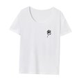 thumbnail image 3 of Camiseta para mujer Ropa deportiva de verano Camiseta con cuello redondo para senderismo en la calle Viaje de compras XL, 3 of 7