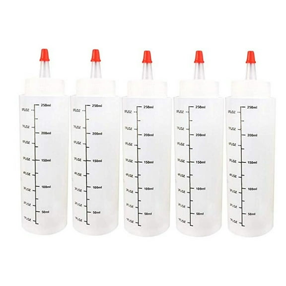 Kiplyki 5pc Plastic needle-nosed bottle 250ml