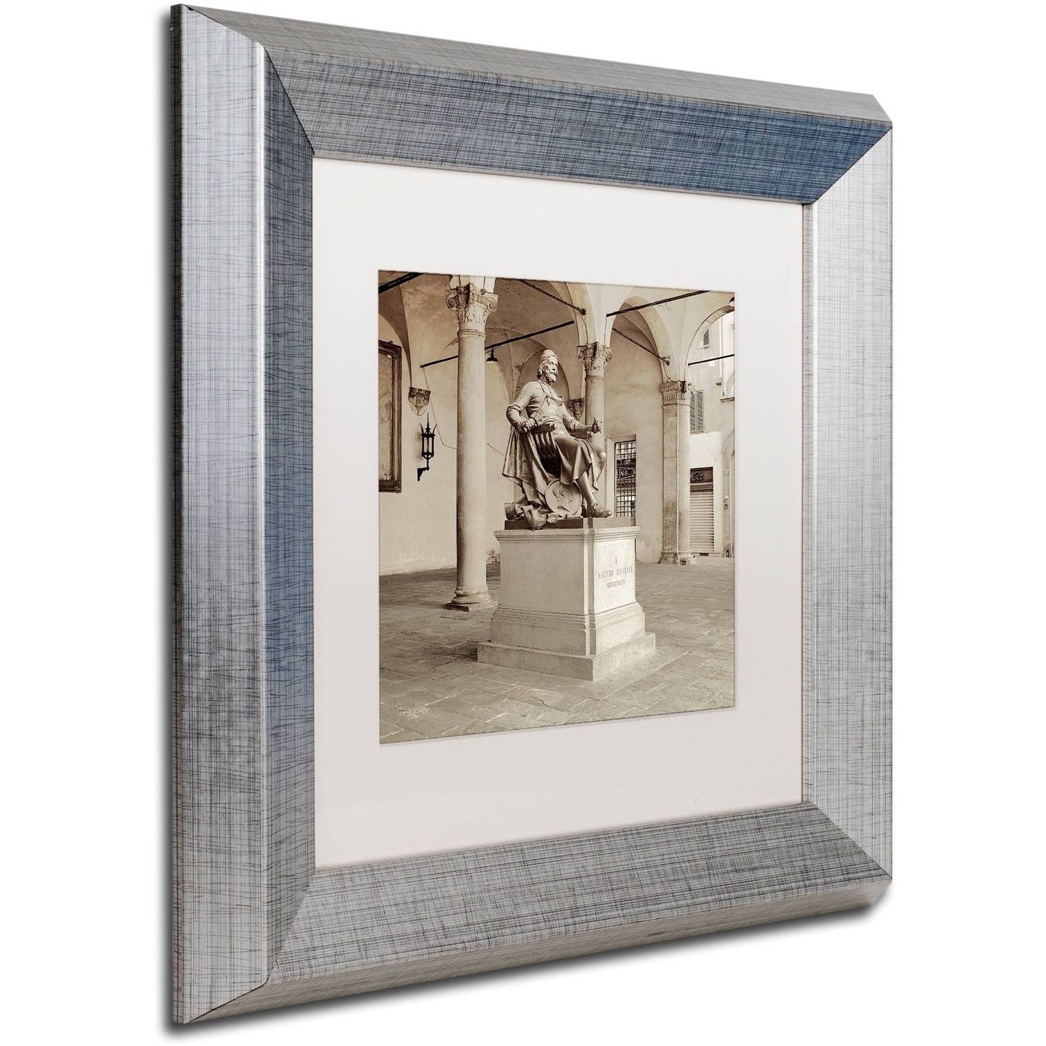 Trademark Fine Art "Lucca II" Canvas Art by Alan Blaustein, White Matte, Silver Frame