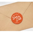 thumbnail image 3 of Darling Souvenir DIY 45 Pcs Orange Leaf Vines Save The Date Stickers Round Envelope Seal-1.6 Inches, 3 of 4