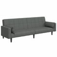 thumbnail image 2 of vidaXL 2-Seater Sofa Bed with Footstool Dark Grey Fabric, 2 of 5