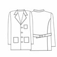 thumbnail image 3 of NATURAL UNIFORMS WOMENS WHITE LABCOAT 40 INCH 3 POCKET, 3 of 3