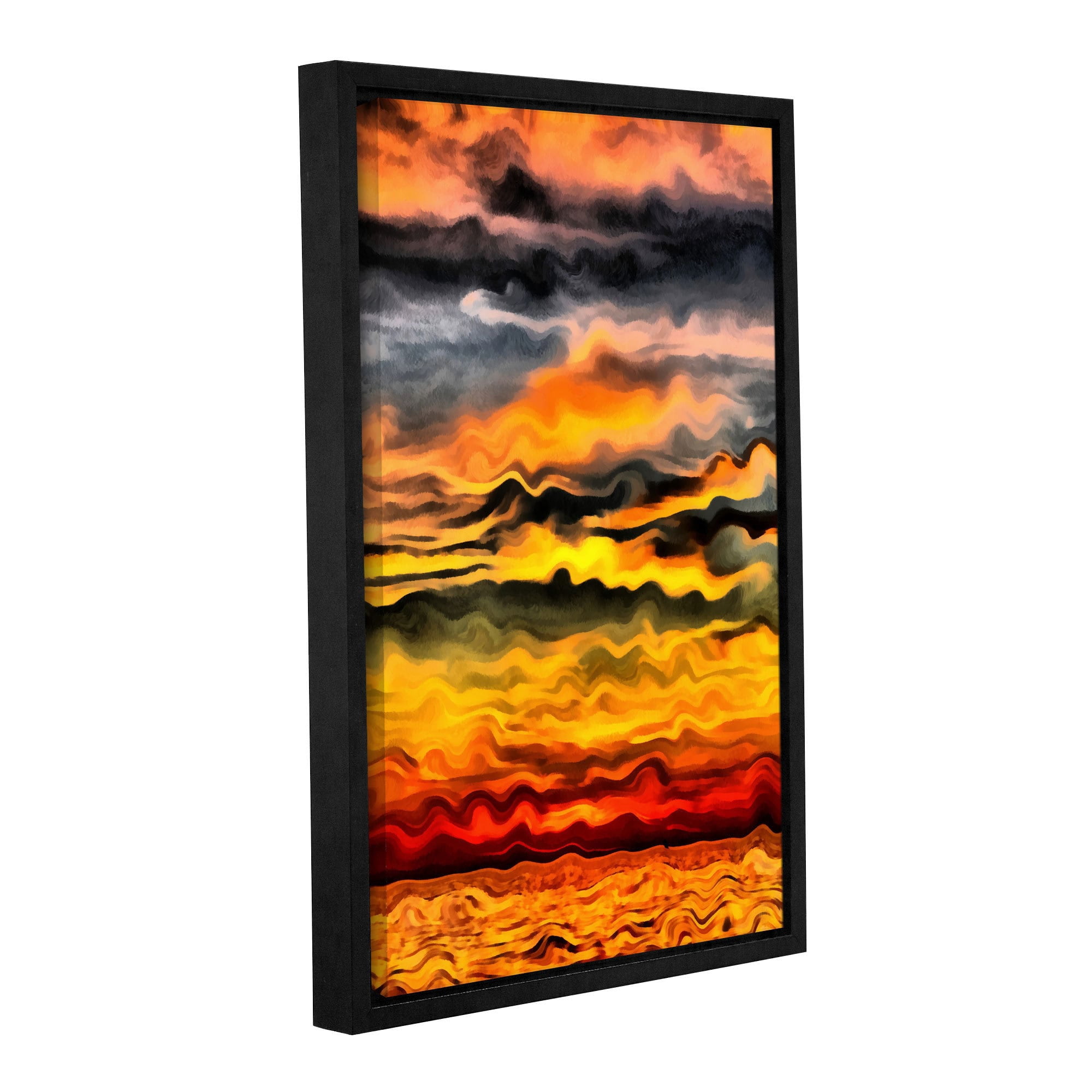 ArtWall Kevin Calkins "Surreal Sunset" Gallery-Wrapped Floater-Framed Canvas