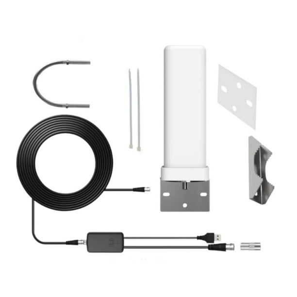 Antena de TV para exteriores, amplificador de antena de TV, cable coaxial, receptor digital de bajo ruido y , antena de TV digital para