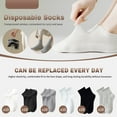 thumbnail image 4 of Disposable Socks 10 Pairs Convenient Solid Color Cotton Socks Mid Tube Socks Compressed Socks for Travel White, 4 of 4