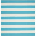 thumbnail image 6 of SAFAVIEH Montauk Saranna Striped Cotton Area Rug, Turquoise/Ivory, 9' x 12', 6 of 10