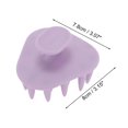 thumbnail image 5 of Unique Bargains 1 Pc Triangle Hair Shampoo Brush for Head Massage 3.15"x3.07"x2.36" Purple, 5 of 6