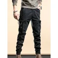 thumbnail image 4 of Pantalones cargo multibolsillos negros caqui de otoño para hombre, pantalones para hombre, pantalones ajustados con múltiples bolsillos, holgados de algodón, pantalones Y2k más baratos, pantalones de, 4 of 5