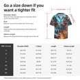 thumbnail image 5 of Rateoe Blue Dragon And White Tiger Print Mens Front Pocket Hawaiian Shirts Casual Shirts Short Sleeve Button Down Beach Tropical Shirts-Small, 5 of 5