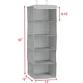 Simple Houseware 5 Shelves Hanging Closet Organizer, Gray