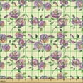 thumbnail image 2 of Ambesonne Floral Fabric by the Yard Upholstery, Romantic Roses Conquers Art, 3 Yards, Yellow and Pale Fuchsia, 2 of 5