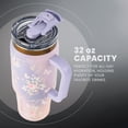 thumbnail image 5 of Thyme & Table 32oz Stainless Steel Luna Tumbler with Handle and Dual Straw Lid, Garden, 5 of 8