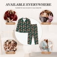 thumbnail image 7 of Lsque Mushroom House Pattern Long Sleeve Pajama Set for Women - Soft 2-Piece Sleepwear and Loungewear Set with Pockets, Comfy Nightwear-X-Large, 7 of 7