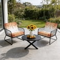 thumbnail image 6 of Outdoor Patio Cushion Covers 4 Pack Orange Eucalyptus Patio Chair Cushion Covers with Ties and Zipper Watercolor Leaves Waterproof Outdoor Seat Cushion Covers for Patio Furniture 22"x20", 6 of 9
