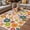 Yellow, variant on Retro Bohemia Floral Outdoor Rug for Patio/Deck/Porch, Non-Slip Large Area Rug 5 x 7 Ft, Blue Purple Flowers Boho Style Beige Indoor Outdoor Rugs Washable Area Rugs, Camping Rug Carpet Runner