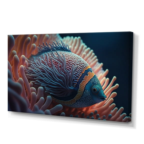 Designart Fish In The Ocean II Canvas Wall Art