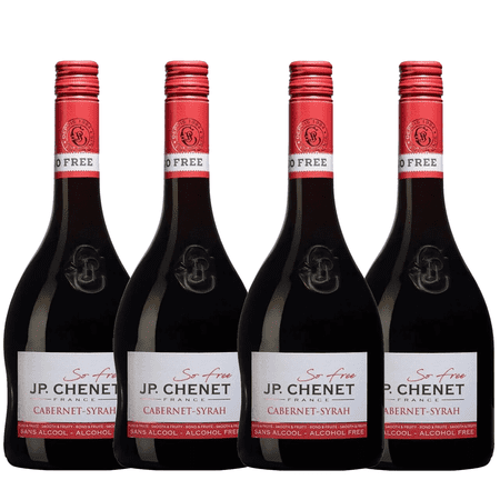 JP Chenet Cabernet Syrah Alcohol-Free Non-Alcoholic Red Wine, 750mL | 4 PACK