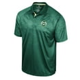 thumbnail image 2 of Men's Colosseum Green Colorado State Rams Honeycomb Raglan Polo, 2 of 3