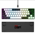 thumbnail image 3 of Clavier de Jeu à Membrane, Clavier d'Ordinateur Rétroéclairé RVB à 68 Touches, Clavier Filaire USB à Couleurs Contrastantes avec Touches Multimédias, pour Système Win Bureau Famille, 3 of 7