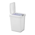 thumbnail image 2 of 7.5 Gallon White Trash Can with Touch Lid - Office, Kitchen, Bathroom Wastebasket - Under Sink Garbage Can - Durable Plastic Bin with Locking Lid, 2 of 7