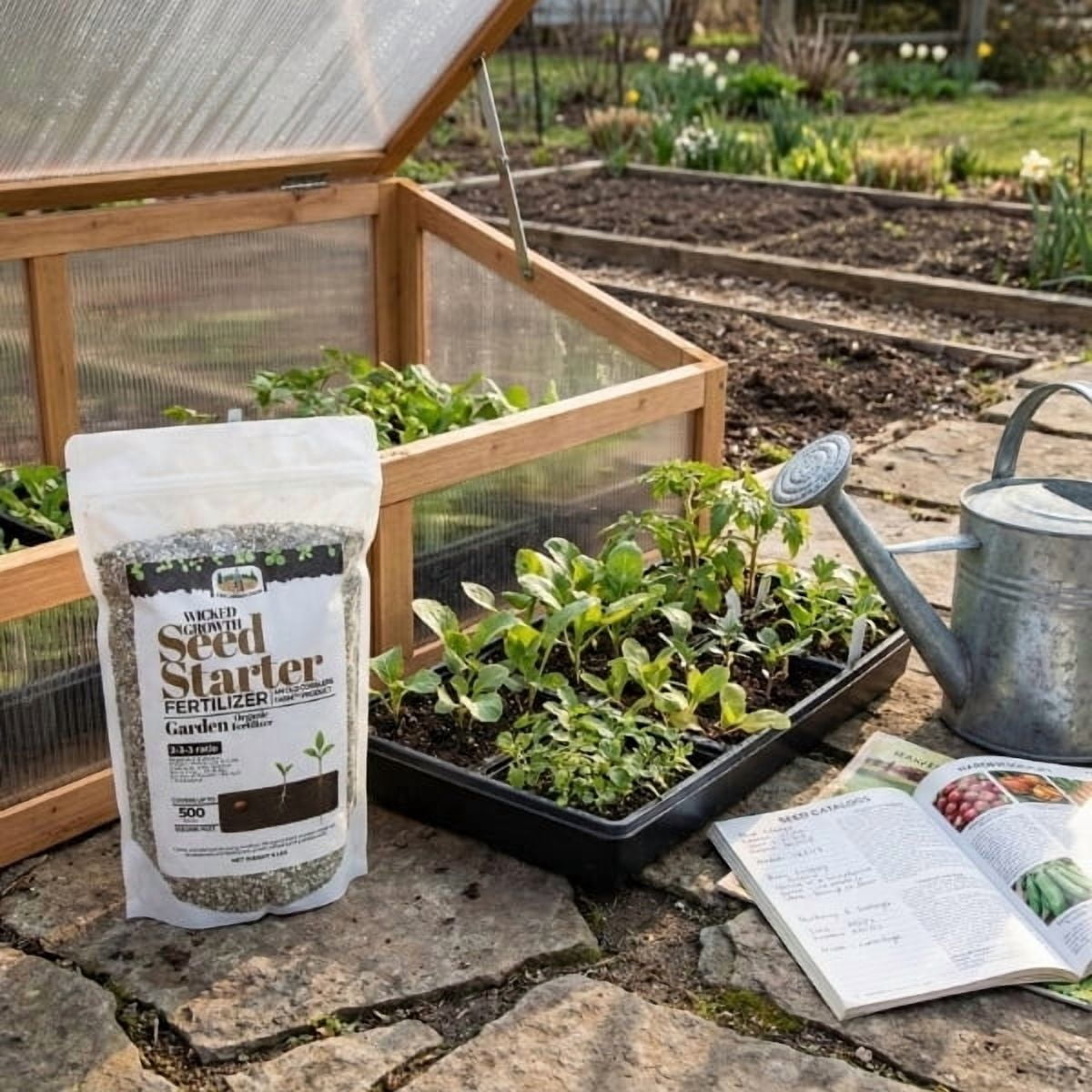 Old Cobblers Farm™ Wicked Organics Organic Seed Starter -  Natural Fertilizer for Potting Soil, Strong Roots & Healthy Seedling Growth (5 lbs | 10 lbs | 15 lbs | 20 lbs) (5 lbs)