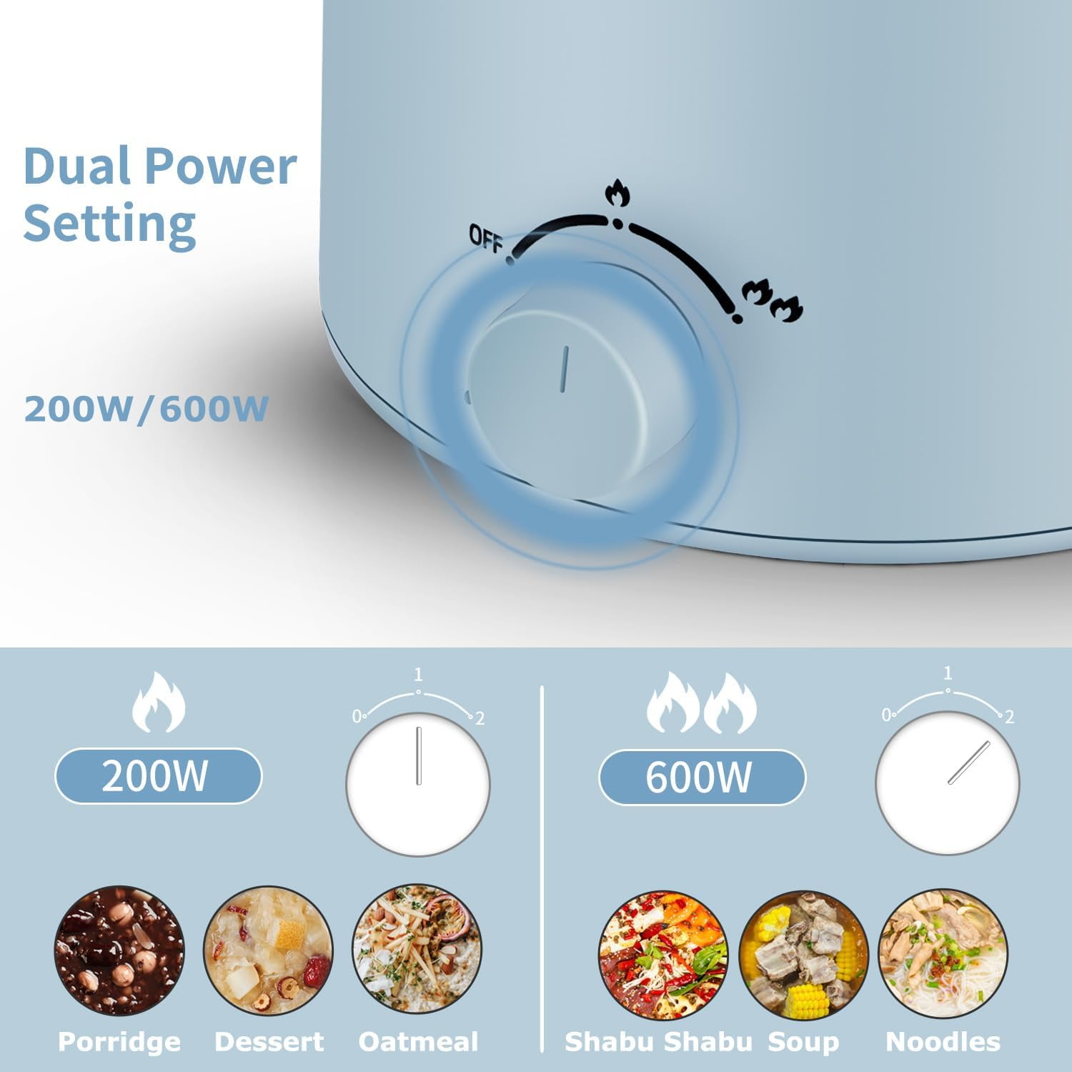 Electric Hot Pot & 1.2L Small Rice Cooker Set for Dorm Kitchen