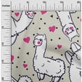 thumbnail image 2 of oneOone Silk Tabby Beige Fabric Sheep Nursery Decor Dress Material Fabric Print Fabric By The Yard 42 Inch Wide, 2 of 6