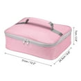 thumbnail image 2 of Uxcell 12.2"x9.6"x2.8" Portable Waterproof Insulated Lunch Tote Bag Lunch Box, Pink, 2 of 5