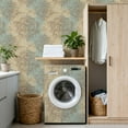 thumbnail image 4 of Vintage Peel and Stick Wallpaper 17.7in x 9.8ft Vintage Floral Damask Soft Beige Blue Tones Contact Paper Vinyl Waterproof Self Adhesive Wall Paper for Bedroom Shelf Cabinet Renter Friendly, 4 of 8