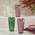 thumbnail image 5 of Better Homes & Gardens 21 oz Ribbed Glass Tumbler, Green, 2-Pack, 5 of 7