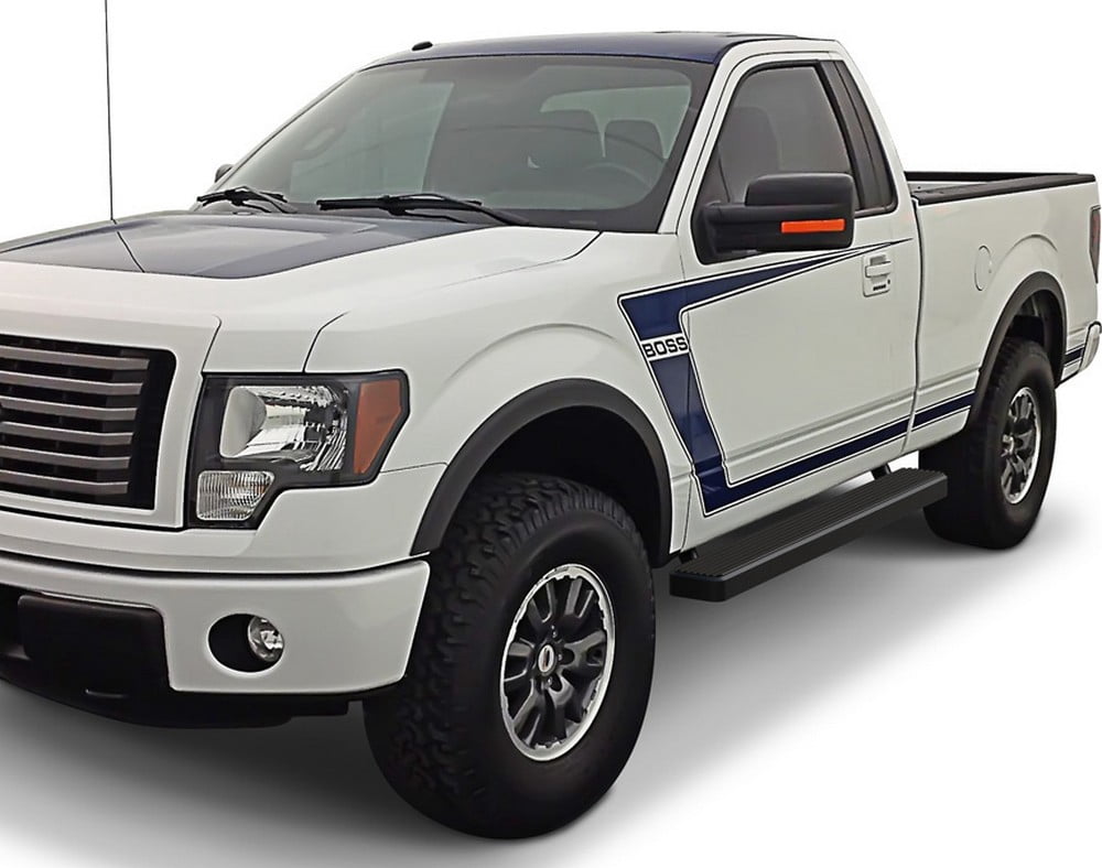 APS Running Boards 5 inches Matte Black Compatible with Ford F150 2009-2014 Regular Cab Stainless Steel (Nerf Bars Side Steps Side Bars)