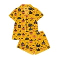 thumbnail image 4 of GZWYHT Silk Halloween Pajamas Women Fall Pajamas for Women Matching Halloween Pajamas Short Sets for Women Lounge Sets for Women Pajama Sets for Women Soft Pajamas Print Pajamas Print Pajamas, 4 of 4