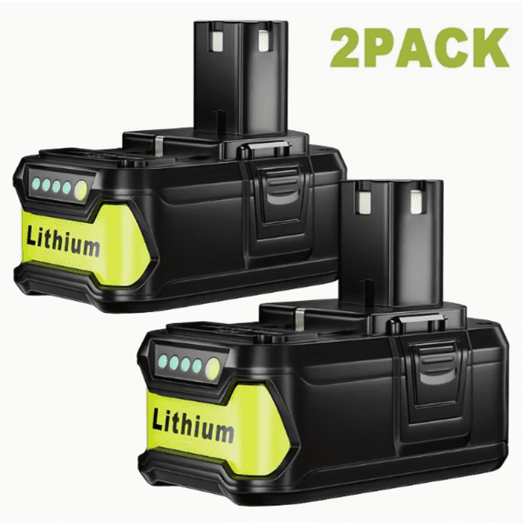 2x Battery P108 5.0Ah 18V Plus Replacement for RYOBI High Capacity 18 Volt Lithium-Ion New