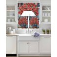 thumbnail image 3 of 4th of July Swag Curtains for Living Room/Bedroom Windows, Patriotic Red Poppy Flowers American Flag Kitchen Curtains and Valances Set 36 Inch Length, Light Filtering Swags Valance Curtain Panels, 3 of 5