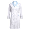 thumbnail image 3 of DPOIS Women's Lab Coat Doctor Nurse Long Sleeve Medical Coat White Peaked Lapel M, 3 of 7