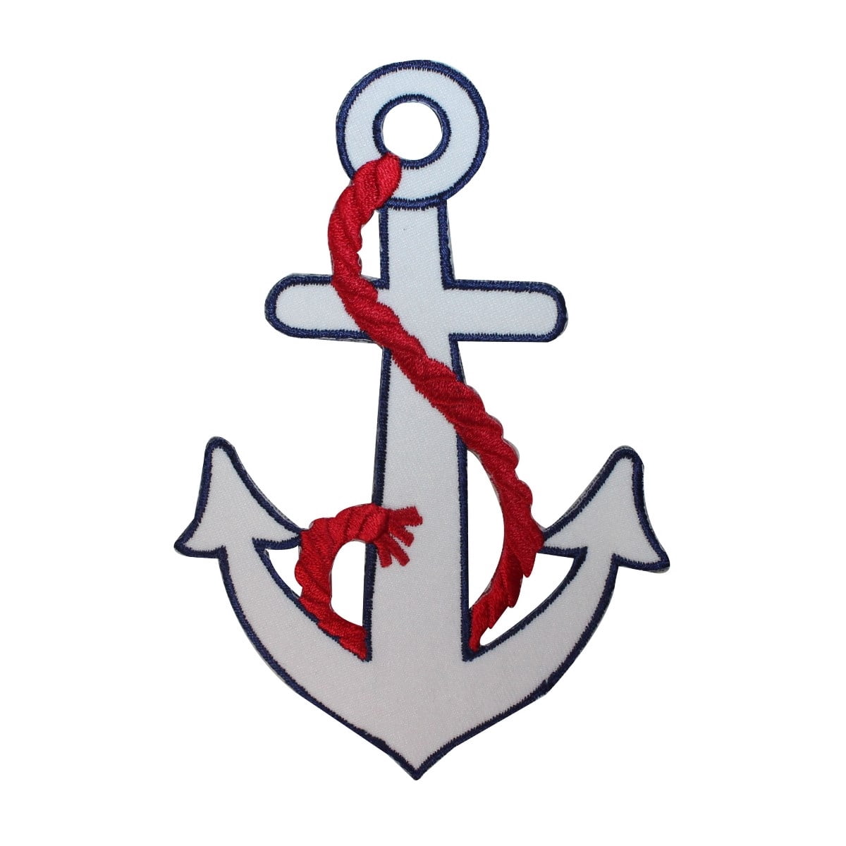 Blue Anchor Iron On Patch - Embroidered Sailor Marine Symbol For DIY & Applique