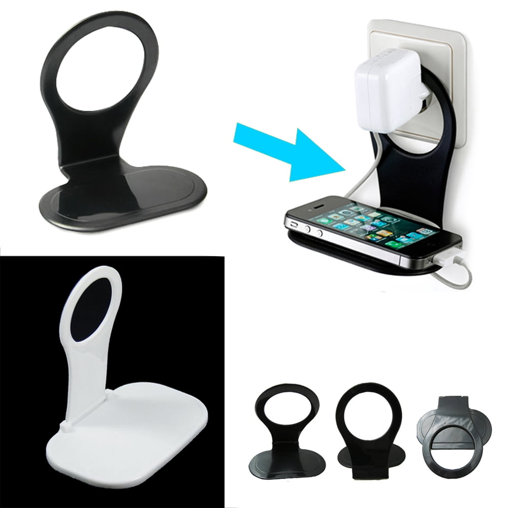 2 PC Wall Mount Cell Phone Holder Charging Stand Station Free Universal