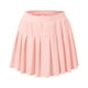 thumbnail image 5 of Falda deportiva con parte inferior expuesta para mujer: plisada, cintura alta, línea A, mini, con pantalones cortos interiores, nailon spandex, tallas S-L, tenis/ropa informal., 5 of 8