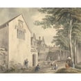 thumbnail image 2 of Michael Angelo Rooker 14x12 Gold Ornate Wood Frame and Double Matted Museum Art Print Titled - Almshouses in St. Cuthbert's Churchyard, Wells, 2 of 4